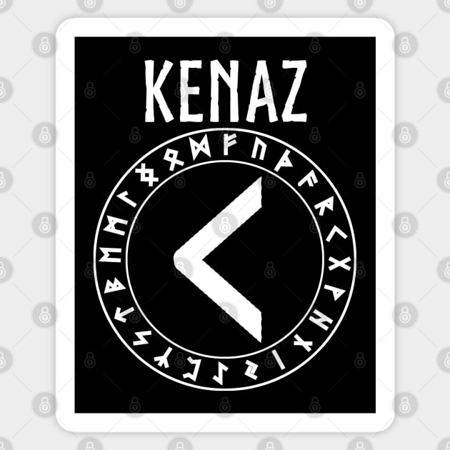 Kenaz Norse Rune of Intellect Sticker by AgemaApparel